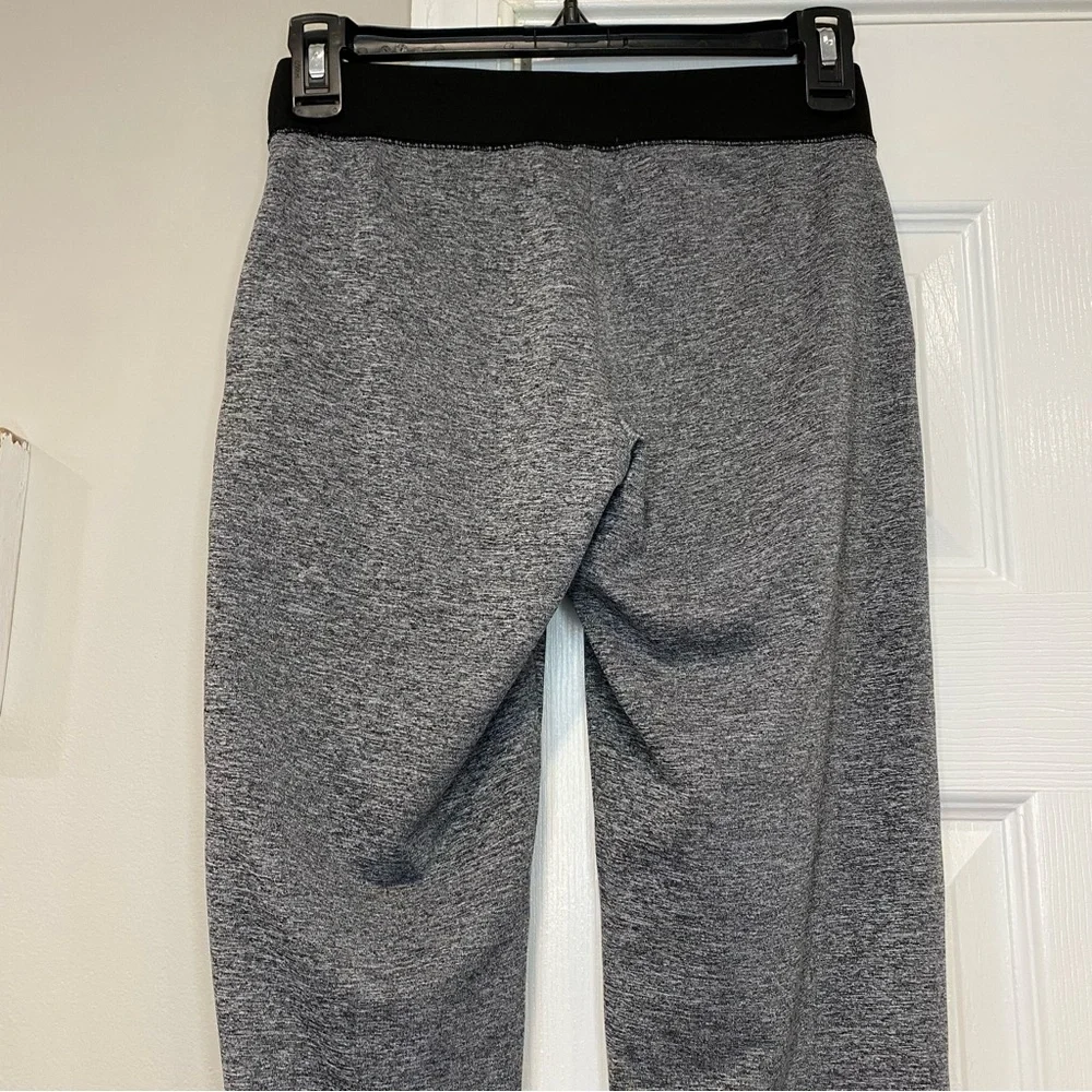 Justice Athletic Heathered Gray Black Jogger Pants Girls Size 10 Gym